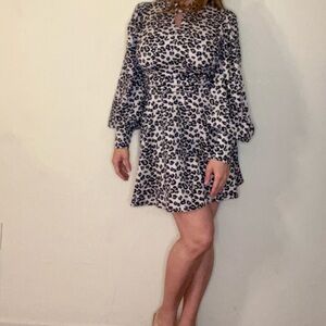 NWOT🌹Elegant Animal Print Long Sleeve Dress